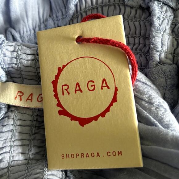 New Raga Ombre Maxi Dress Women's Size S Rare Sample Blues Lace Eyelet Tassels - Picture 13 of 14